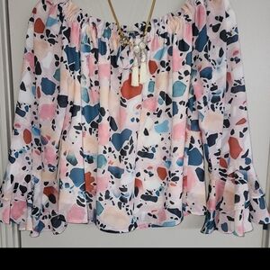 Women's Off-Shoulder Printed Top